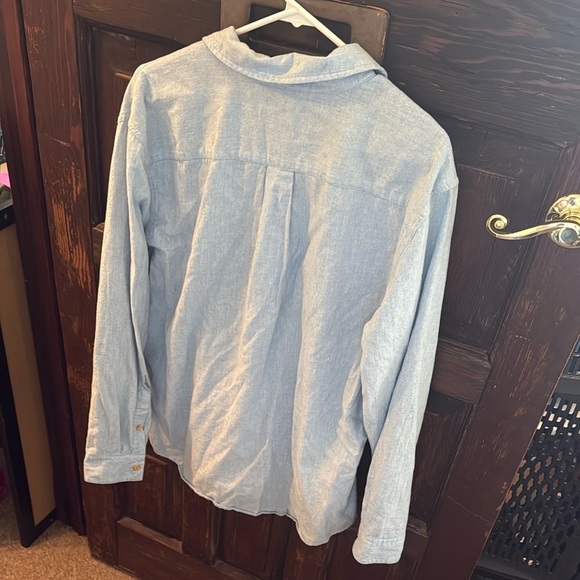 Men's Blue Casual Button-Up Shirt size large - Picture 4 of 4